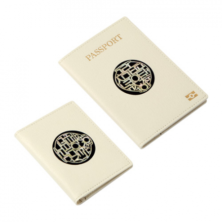 한국전통 기념품 달항아리 나전칠기 블랙 카드지갑 여권지갑 한국 전통 공예품 외국인 선물 비건가죽 #3