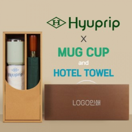 협립 3단70엔티크 고밀도 완전자동우산 +협립눈꽃타월+로하스머그컵-세트 #2