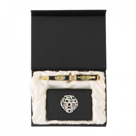 외국인 선물 달항아리 나전 한지가죽 카드지갑 곤룡포 볼펜 전통기념품 바이어 선물 #4