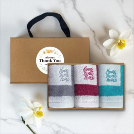 송월타올 스윗홈 핸드타올 핸들패키지 3매입 세트 #2