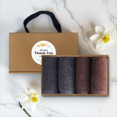 송월타올 딥컬러 핸드타올 핸들패키지 4매입 세트 #3