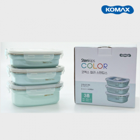KOMAX COLOR 민트 밀폐용기 360ml 2개 520ml 1개 3종 #3