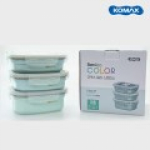 KOMAX COLOR 민트 밀폐용기 360ml 2개 520ml 1개 3종