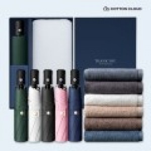 코튼클라우드 호텔수건 200g 1P + UV차단 완전자동 심플온 암막 3단 양우산 세트
