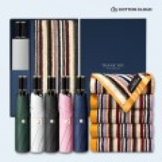 코튼클라우드 호텔수건 40수 파일드 1P + UV차단 수동 심플온 암막 3단 양우산 세트