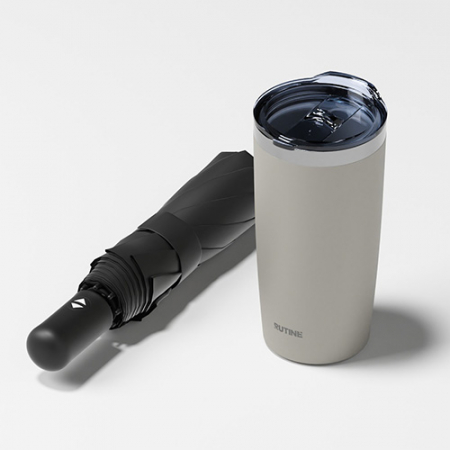 루티네 선물세트 자동 모던 3단 우산+아이언 베이직 텀블러 #5