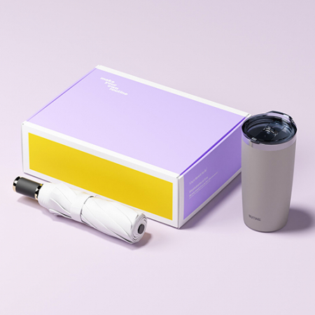 루티네 선물세트 모던 수동 3단 우산+아이언 베이직 텀블러 #4