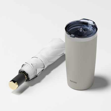 루티네 선물세트 모던 수동 3단 우산+아이언 베이직 텀블러 #5