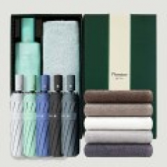 원터치 12k 더블살대 3단자동 암막양우산+송월타올뉴컬러무지150g 우산타올 선물세트