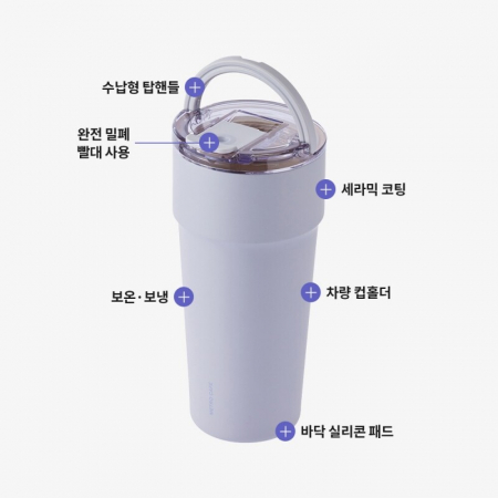 락앤락 메트로 카페 탑핸들 세라믹 텀블러 900ml HA #4