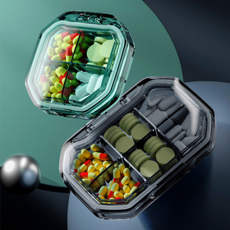 투명 4분할 약통 알약 케이스 알약통 소형 #3