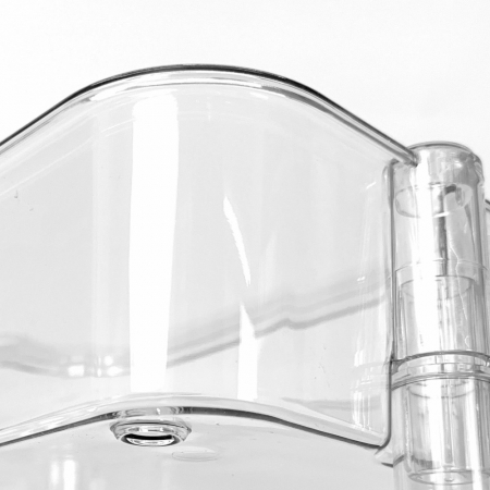 올지 투명 트롤리 수납함 3단 주방 360도 회전 핸들 카트 모던 미드센츄리 #7