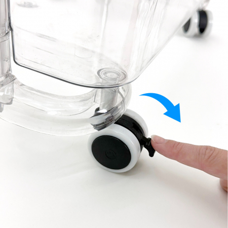 올지 투명 트롤리 수납함 3단 주방 360도 회전 핸들 카트 모던 미드센츄리 #9