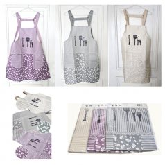 키친디자인 앞치마 커플용/주방용/개별OPP포장/인쇄가능