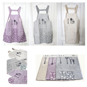 키친디자인 앞치마 커플용/주방용/개별OPP포장/인쇄가능