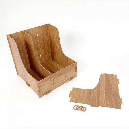 올지 우드 파일꽂이 파일함 3단 서류 박스 파일 꽂이 A4 개폐형 거치대 #10