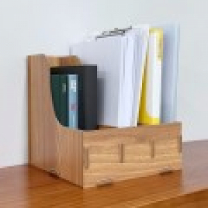 올지 우드 파일꽂이 파일함 3단 서류 박스 파일 꽂이 A4 개폐형 거치대