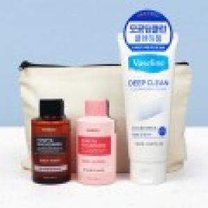 쿤달 KUNDAL 바디워시+바디로션+애경 바세린 클렌징폼+에코파우치