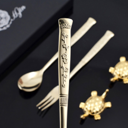 금거북 수저받침+티스푼포크세트 #4