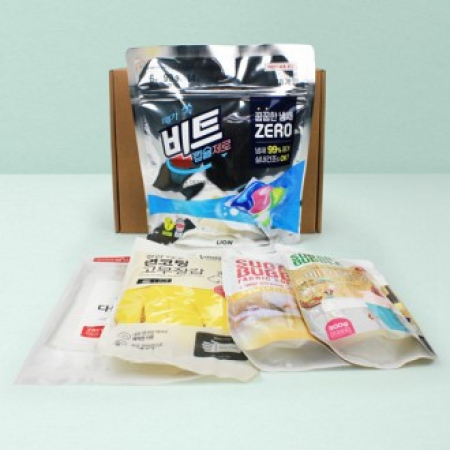 비트 캡슐세제 28입+슈가버블 섬유유연제+슈가버블 베이킹소다+면코팅고무장갑+다용도앞치마 2매입 #2