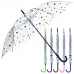 작은이미지: 별무늬 투명자동비닐우산 투명비닐우산 투명자동우산 / 인쇄제작가능 #3