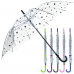 작은이미지: 별무늬 투명자동비닐우산 투명비닐우산 투명자동우산 / 인쇄제작가능 #2