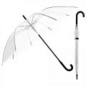 53-8K 투명자동비닐우산(블랙) 투명비닐우산 투명자동우산 / 인쇄제작가능
