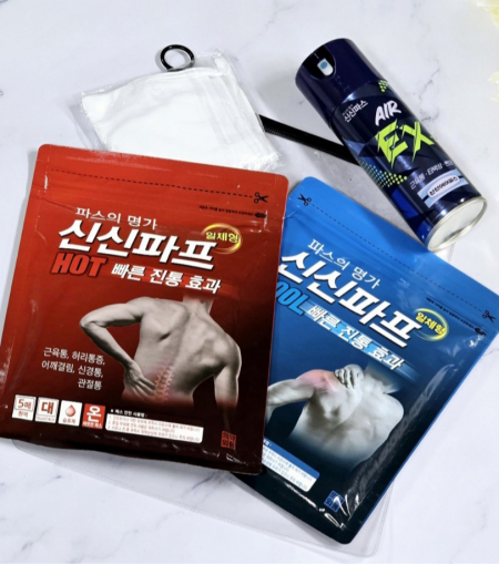 신신파스 5매입 1팩 핫파스 쿨파프(신신파프5매+신신제약 에어파스200ml+자외선차단 쿨토시) #3