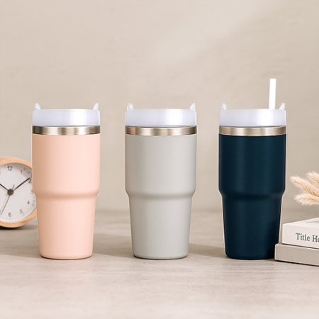 투톤 스트로우 텀블러 이중진공 빨대텀블러 600ml #3