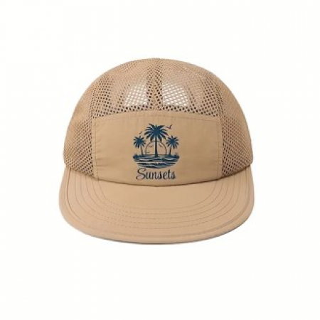 TH222 코코넛 나무 일몰 디자인 조절 가능한 유니섹스 스포츠 선캡 #2