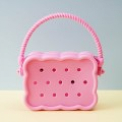 더블 스트랩 말랑한 촉감 실리콘 토트백 크로스끈