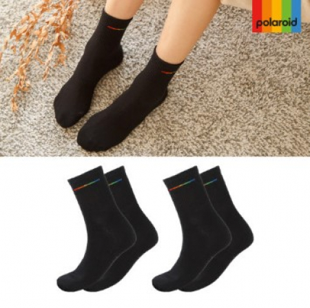 폴라로이드 여성 중목 양말 2p #4