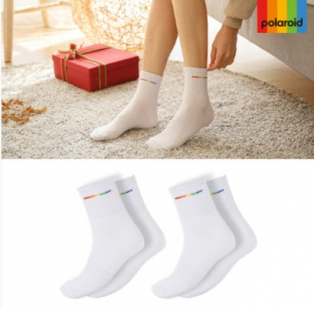 폴라로이드 여성 중목 양말 2p #3