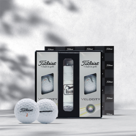 타이틀리스트 벨로시티  6구 PGA  골프공 양피 장갑 선물세트 #4