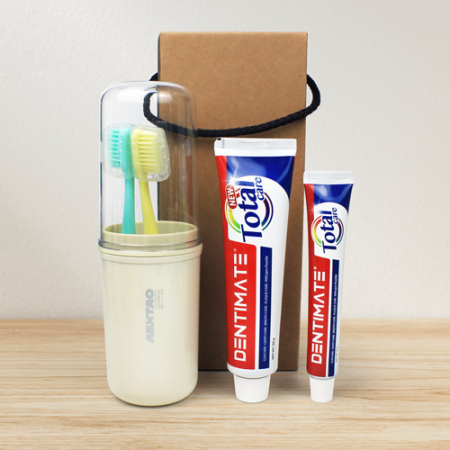 휴대용양치컵 치약2종 칫솔2종 세트 #3