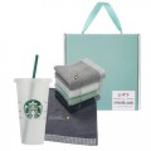 스타벅스 리유저블 콜드컵 709ml + 아놀드파마 자카드 타올 수건 기프트 세트