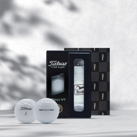 타이틀리스트 pro v1/v1x 3구 PGA  골프공 양피 장갑 선물세트 #4