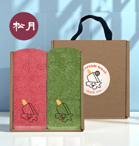 [송월타올] 아이스크림 타올 핸들 패키지 2매입 세트 NO.3 #3