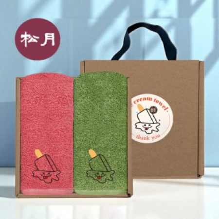 [송월타올] 아이스크림 타올 핸들 패키지 2매입 세트 NO.3 #2