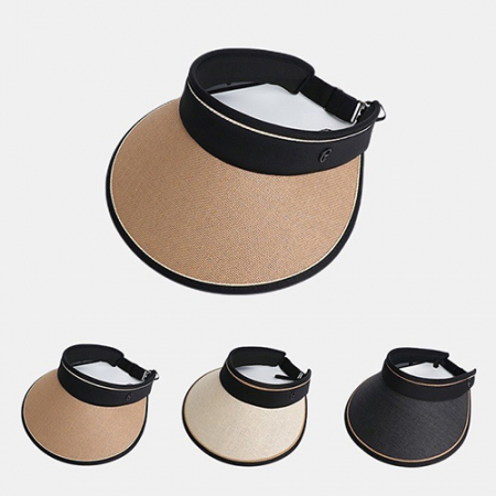 자외선차단 라탄 돌돌이선캡 썬캡 선캡모자 썬캡모자 라탄모자 라탄선캡 인쇄제작가능 #5