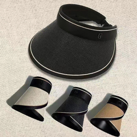 자외선차단 라탄 돌돌이선캡 썬캡 선캡모자 썬캡모자 라탄모자 라탄선캡 인쇄제작가능 #4