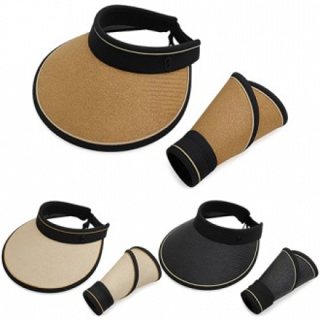 자외선차단 라탄 돌돌이선캡 썬캡 선캡모자 썬캡모자 라탄모자 라탄선캡 인쇄제작가능 #2