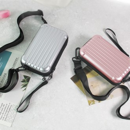 여행용미니 하드 캐리어 스트랩2종 파우치 #2