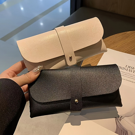 430 빈티지 버튼 가죽 안경 케이스 #3