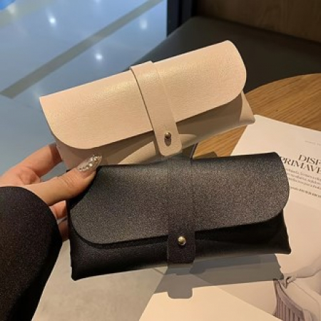 430 빈티지 버튼 가죽 안경 케이스 #2