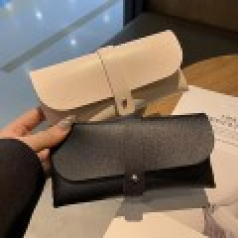 430 빈티지 버튼 가죽 안경 케이스