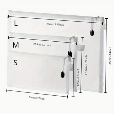 381 메쉬 지퍼 포켓 세트 5pcs #3