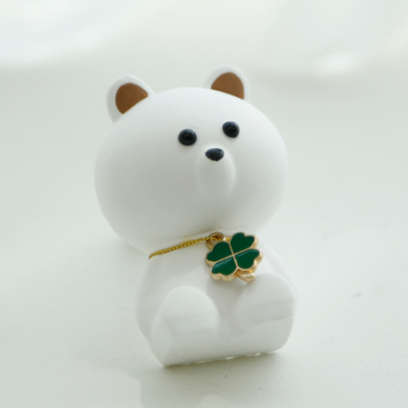 리본포장무료, 네잎클로버 곰돌이 차량용방향제 #6