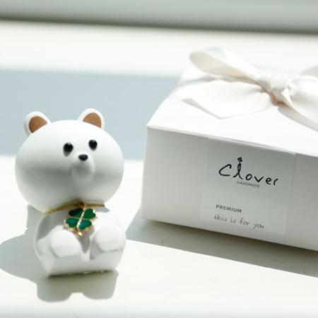 리본포장무료, 네잎클로버 곰돌이 차량용방향제 #3