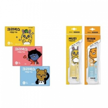 크리넥스 카카오프렌즈 휴대용 미용티슈 여행용치약칫솔 2종세트 #2